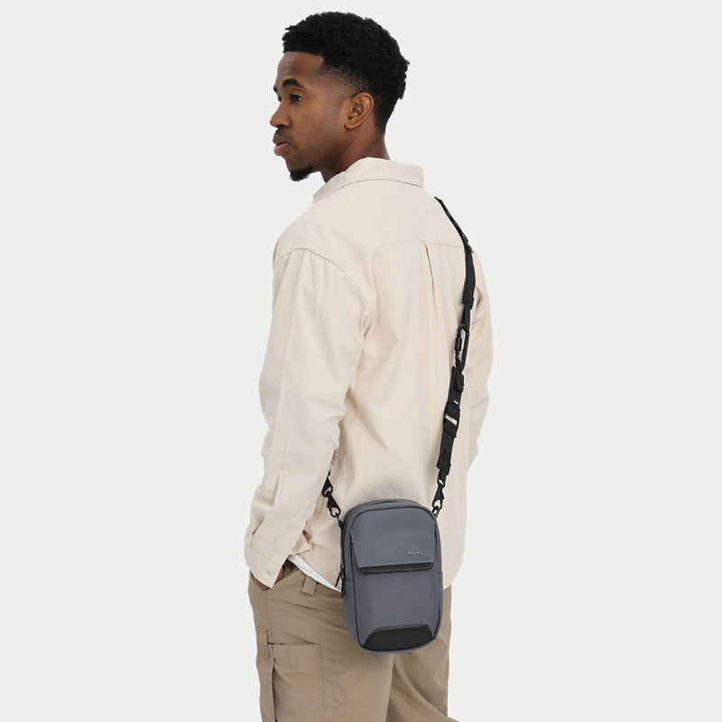 Men's High-grade Fashion Oblique Pattern Waterproof Men's Shoulder Bags