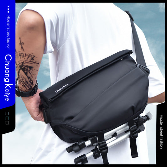 Men's Multifunctional Magnetic Snap Motorcycle Fashion Rand Men's Messenger Bags