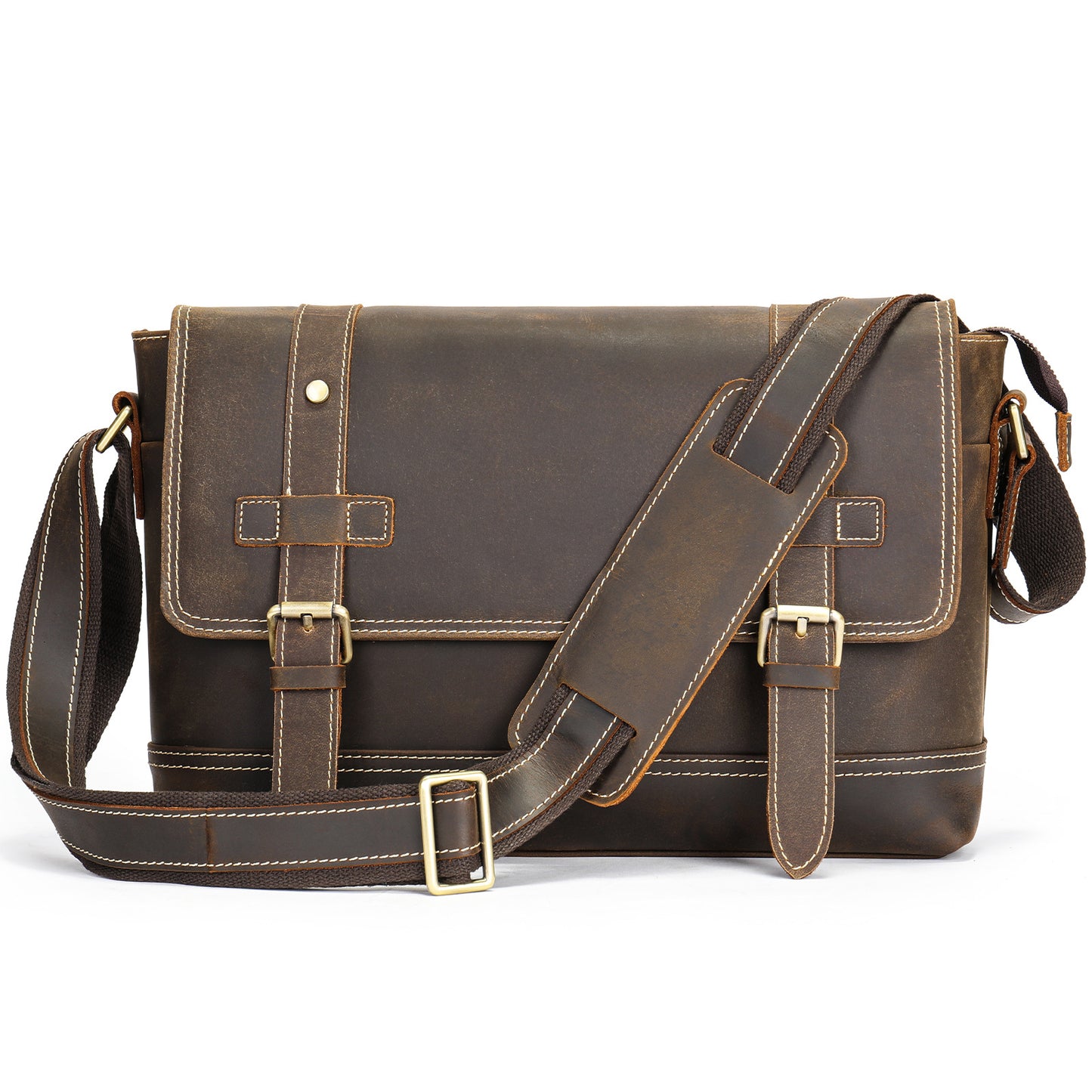 Men's Horizontal Leather Collection High-grade Large Capacity Men's Messenger Bags