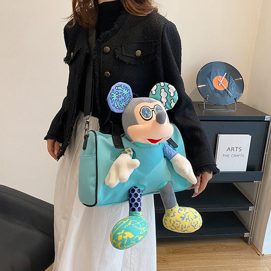 Women's Cartoon Doll Large Capacity Fashion Canvas Middle School Students' Schoolbags