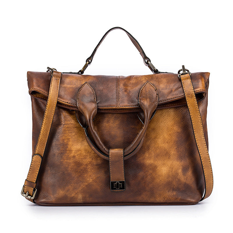 Cowhide Large Capacity Top Layer Leather Crossbody Bags
