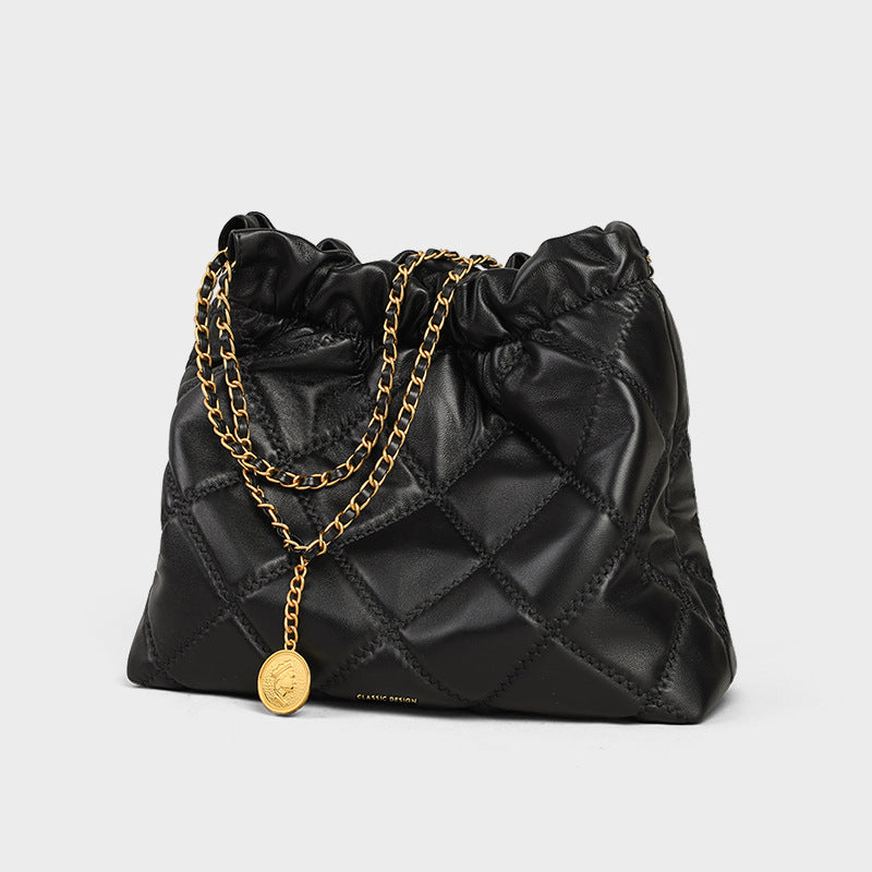 Women's Unique Commuter Leather Chain Portable Shoulder Bags