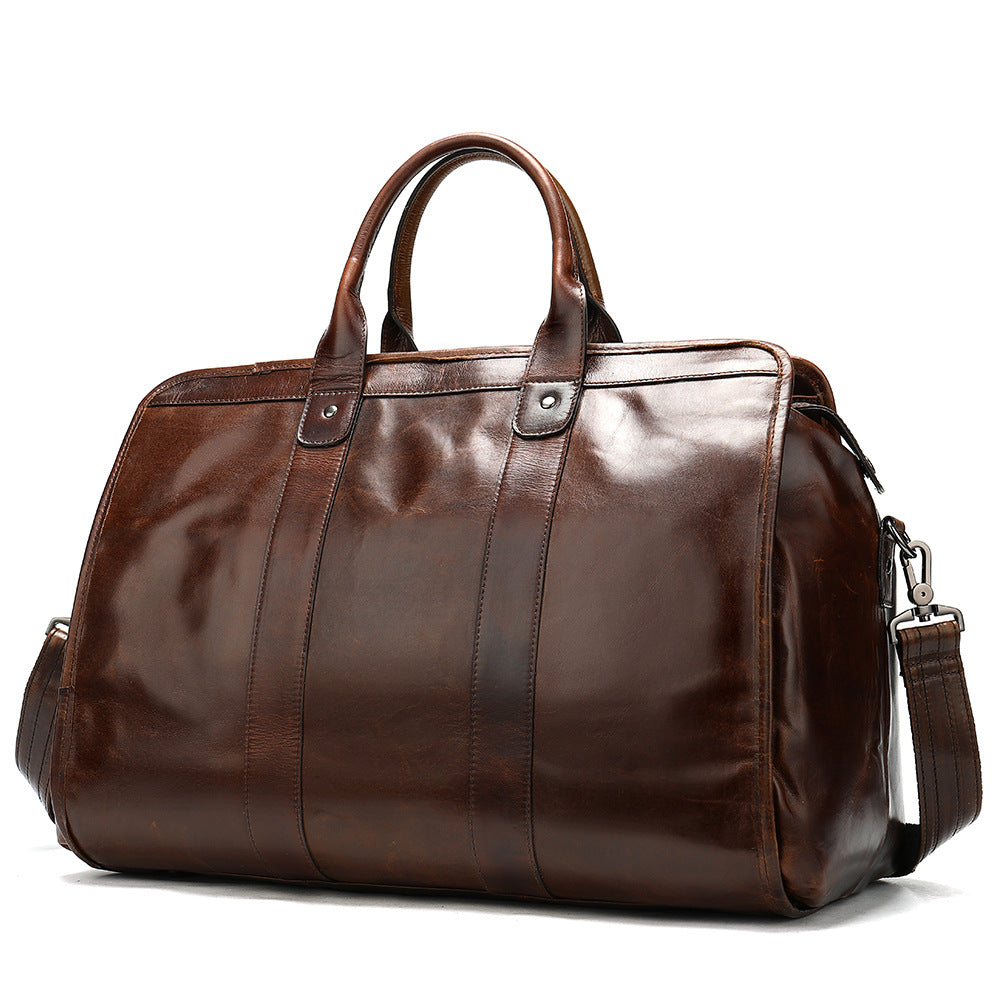 Men's First Layer Cowhide Short-distance Large Capacity Travel Bags
