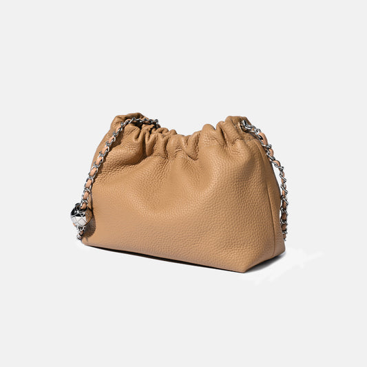 Women's Leather Fashion Versatile Chain Female Golden Crossbody Bags