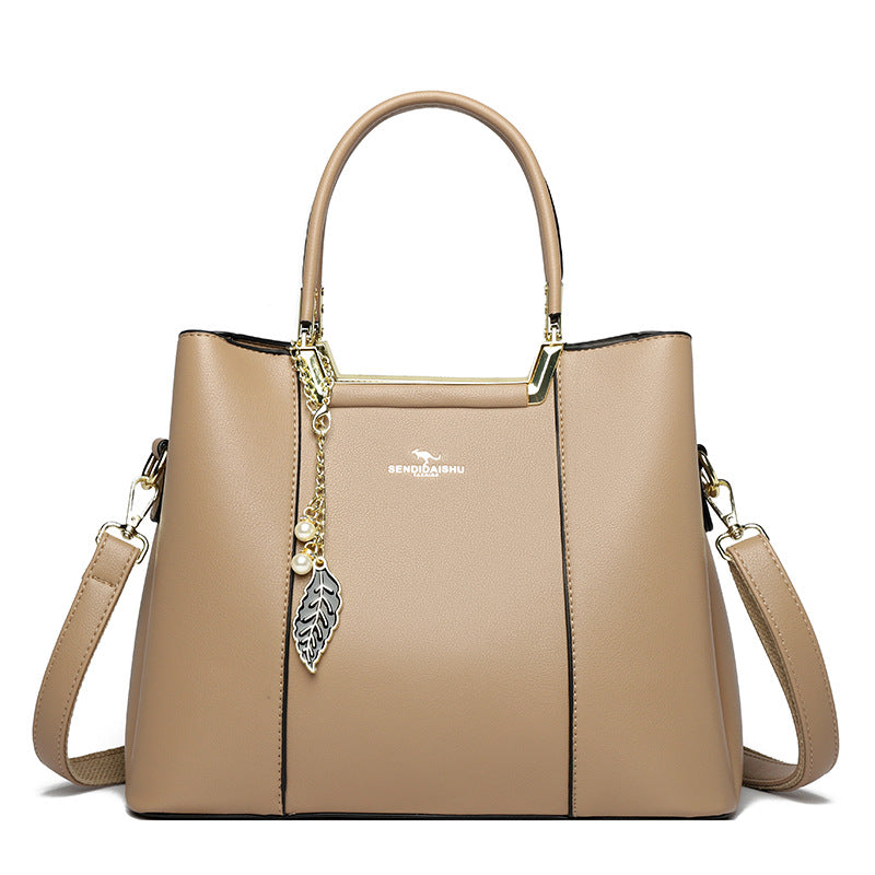 Women's Mother Soft Leather Large Capacity Handbags