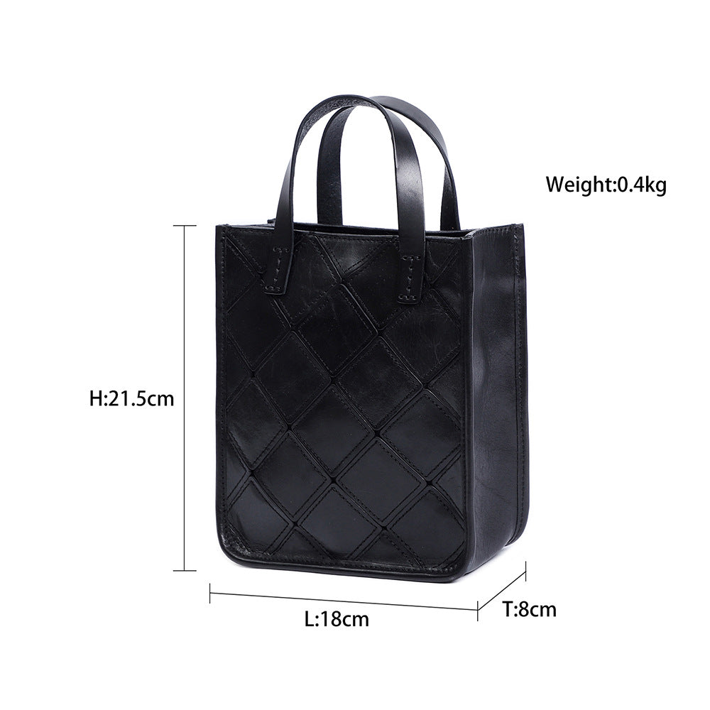 Women's Genuine Leather For Retro Patchwork Trendy Shoulder Bags