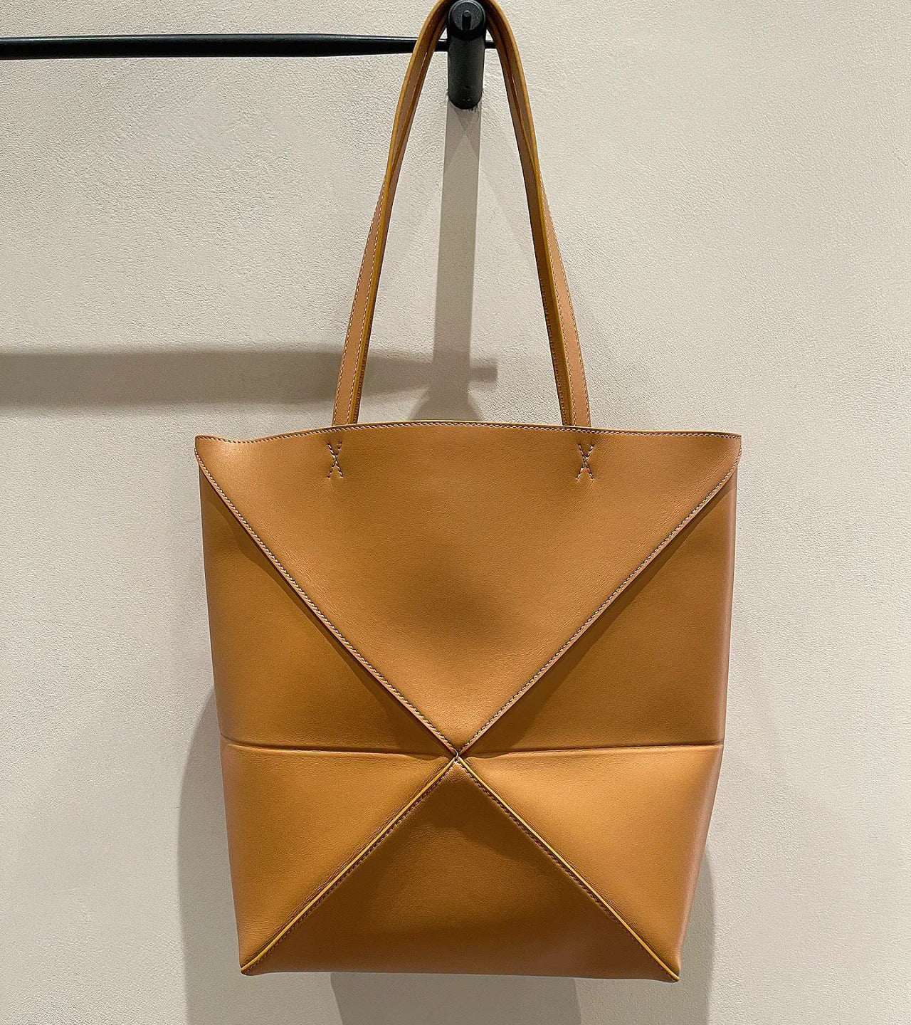 Niche Leather Folding Fashionable Large Capacity Tote Bags