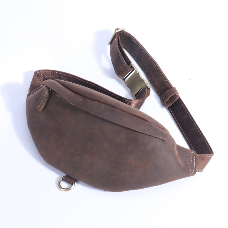 Men's First Layer Cowhide Mobile Crazy Horse Men's Waist Packs