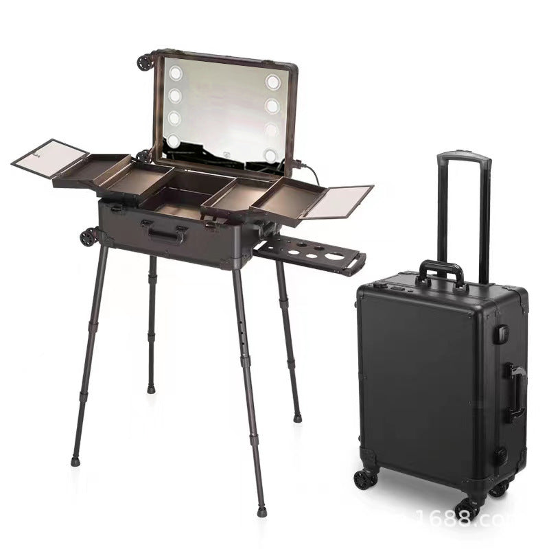 Glass Professional Makeup Fixing Artist Large Capacity Cosmetic Cases
