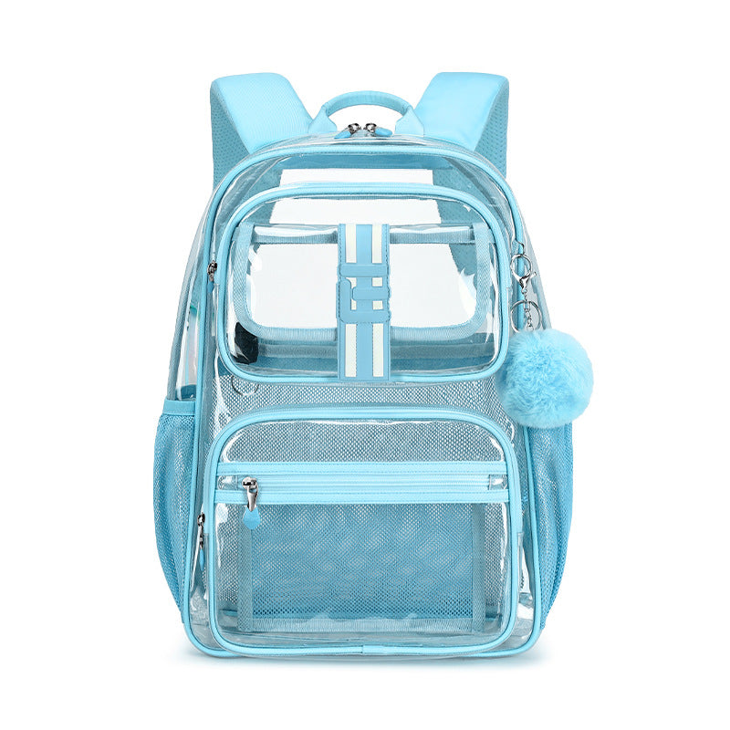 Women's Fashion Transparent Cartoon Material Jelly Backpacks