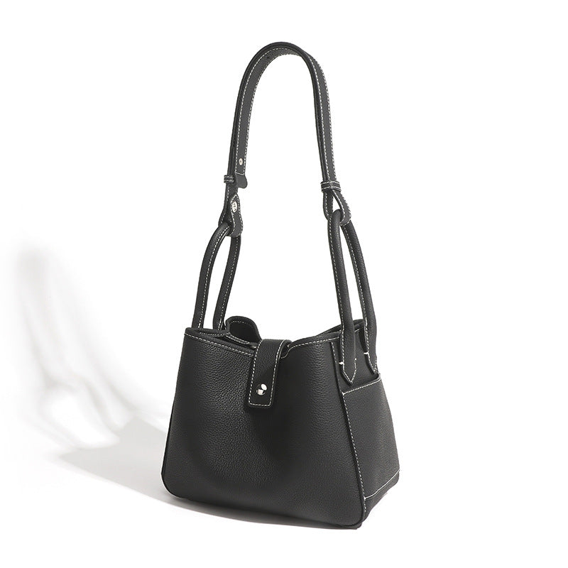 Women's Leather Personalized Design Vegetable Basket Solid Color Crossbody Bags