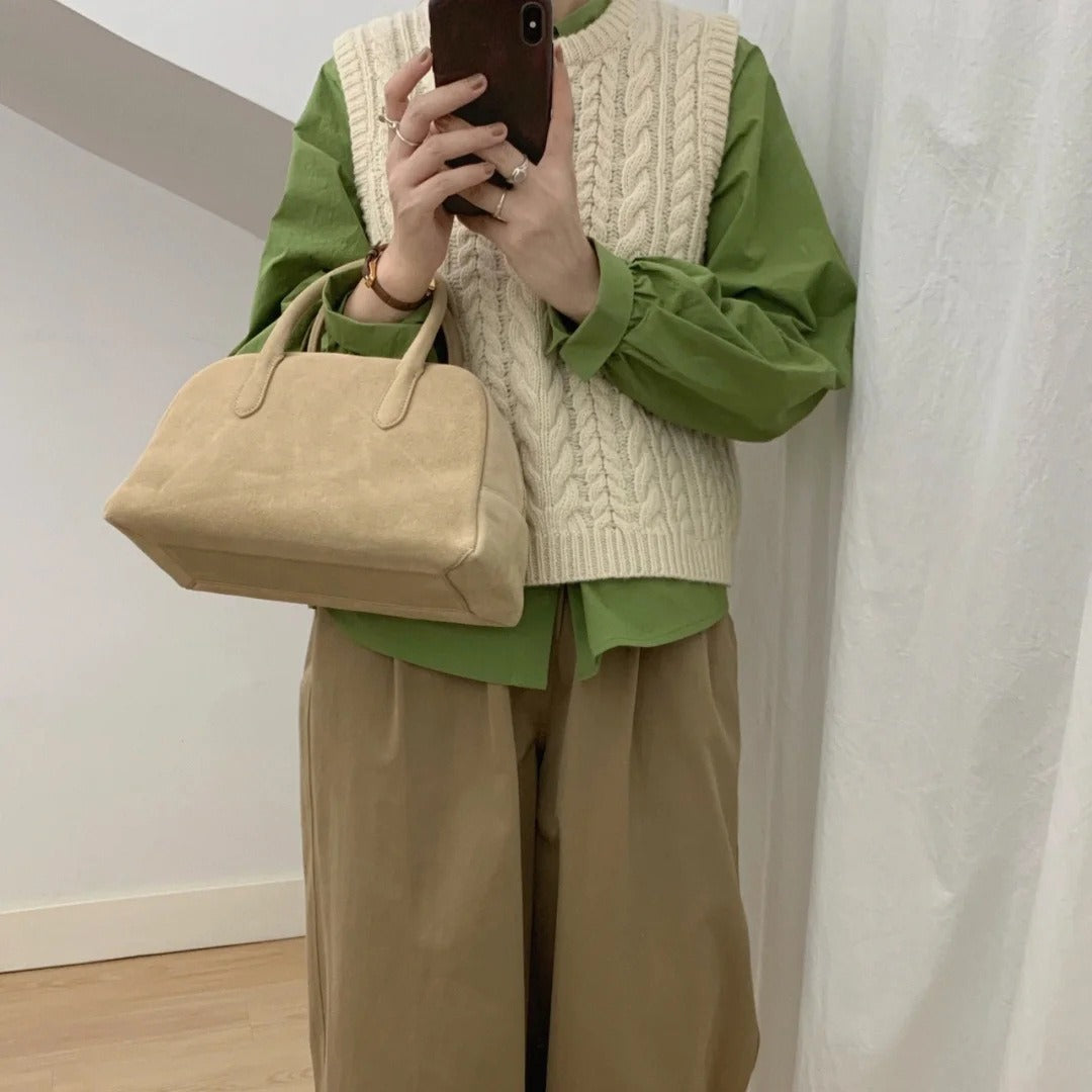 Women's Niche Bowling Suede Boston Vintage Golf Handbags