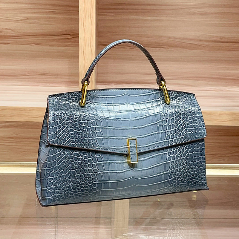 High Fashion Alligator Print Genuine Leather Crossbody Bags