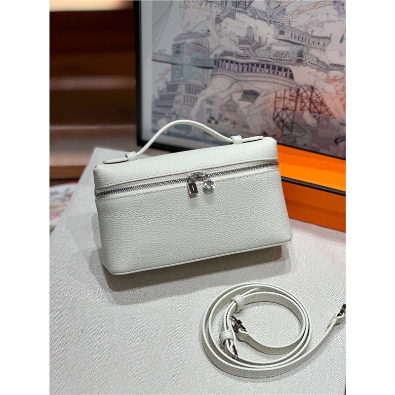 Lunch Box Cattle Leather Genuine Kelly Crossbody Bags