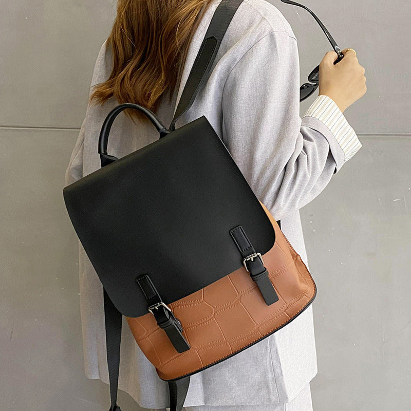 Women's Genuine Leather Assorted Colors Cow Simple Backpacks