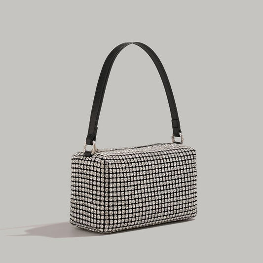 Women's Rhinestone Full Diamond Bright Crystal Underarm Crossbody Bags