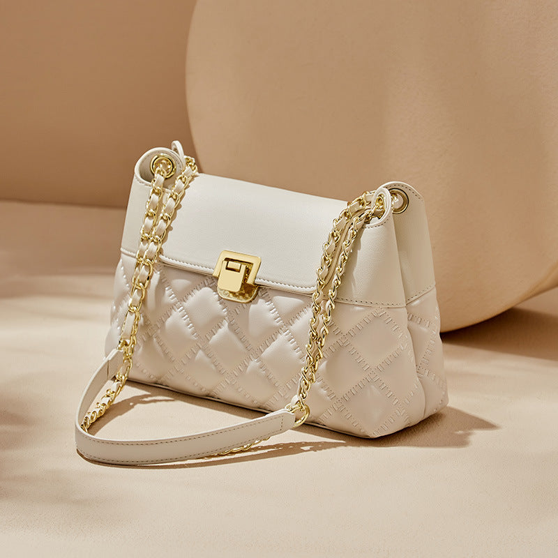 Women's Creative Slouchy Chain Genuine Leather Shoulder Bags