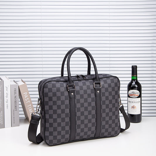 Men's Plaid Business Classic Hand Carrying Inch Men's Briefcases
