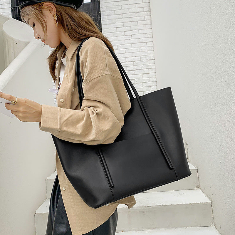 Women's Genuine Leather High-grade Niche Large Capacity Tote Bags