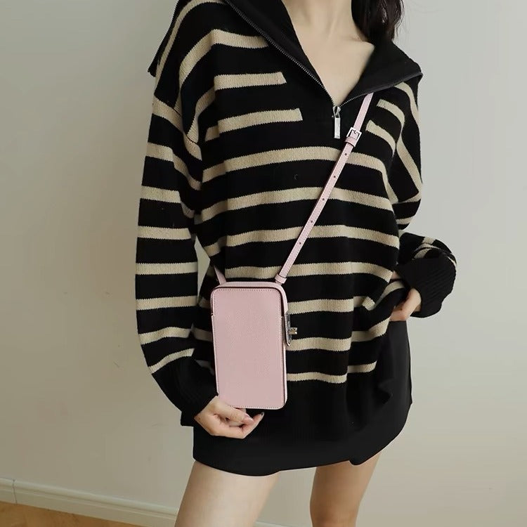 Genuine Leather Palm Pattern Mobile High-grade Phone Bags