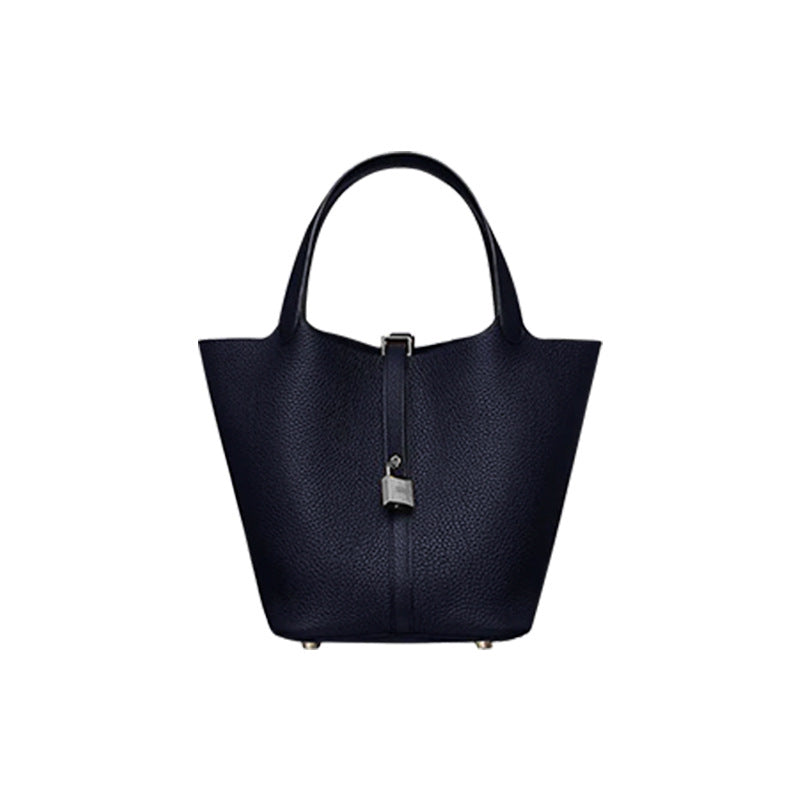 Women's Vegetable Basket First Layer Cowhide Large Shoulder Bags