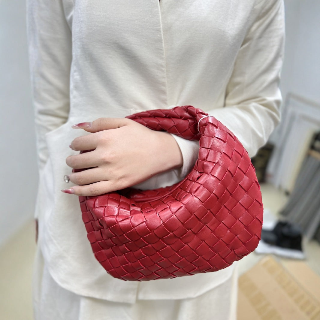 Woven Portable Croissant One Dumpling Price Handbags