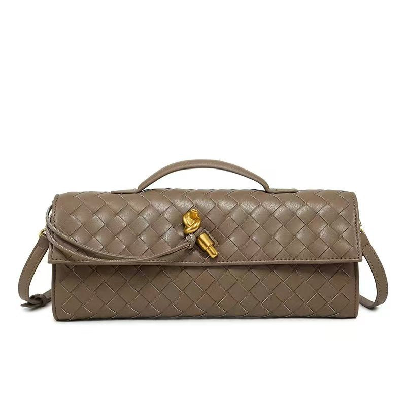 Elegant Woven Dinner Fashion Long Bolt Crossbody Bags