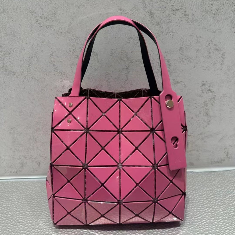 Women's September Underarm Geometric Diamond Pattern Box Shoulder Bags