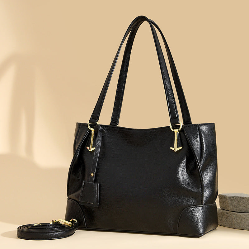 Women's Soft Leather Fashionable Large Capacity Trendy Shoulder Bags