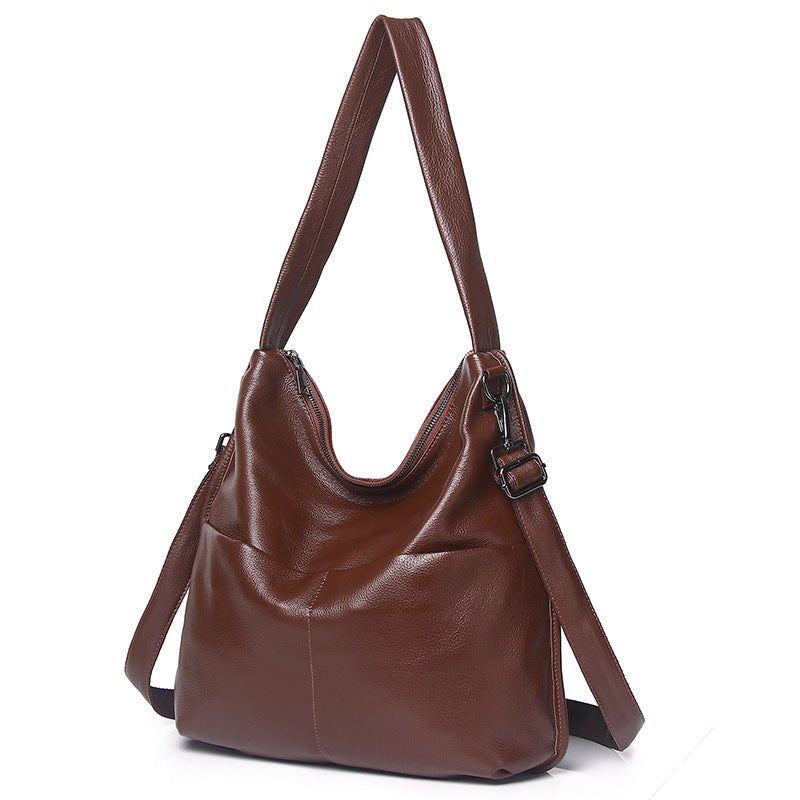 Women's Cute Lucky First Layer Cowhide Korean Style Large Capacity Shoulder Bags