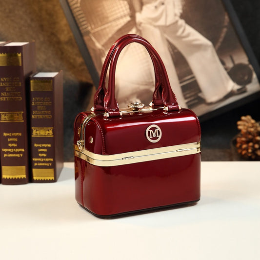 Women's Personalized Box Summer Fashion Patent Leather Handbags
