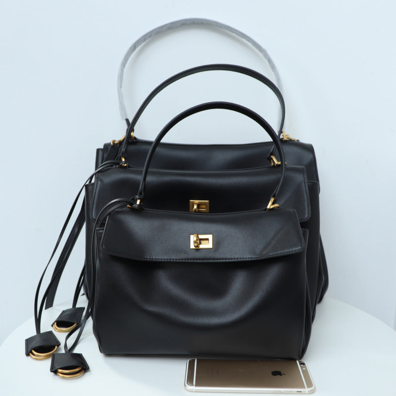 Large Capacity Loose Neutral Kelly Genuine Tote Bags