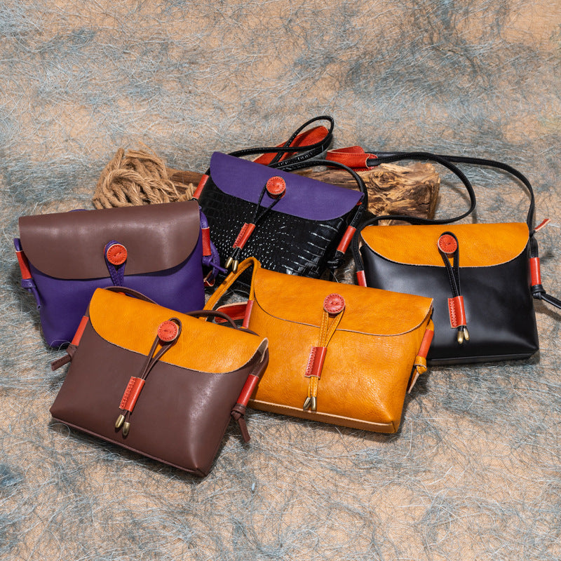Women's Live Simple First Layer Cowhide Large Capacity Shoulder Bags