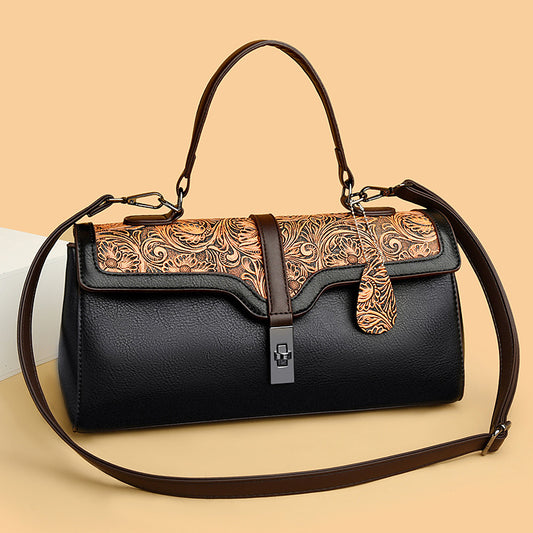 Women's Retro Fashion Pillow Cool Contrast Color Handbags