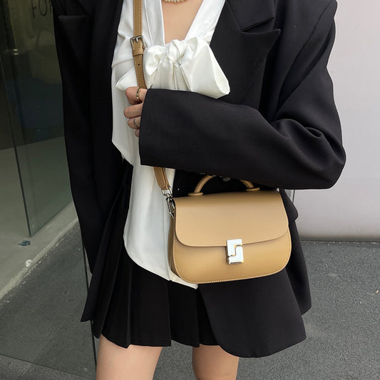 Women's Saddle Niche Advanced Sense Underarm Genuine Leather Large Shoulder Bags