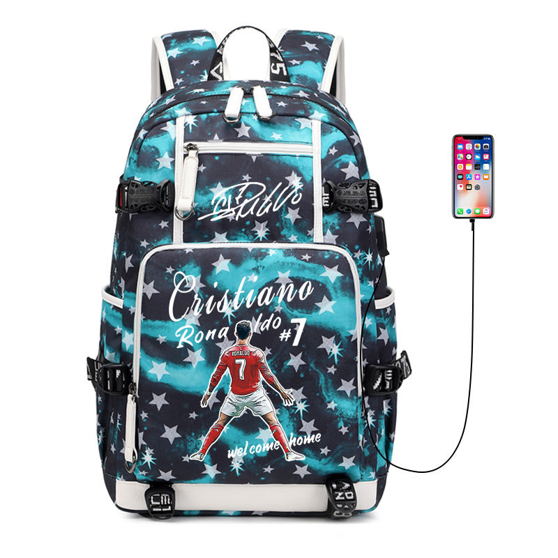 Women's & Men's & Football Star Luo Large Capacity Backpacks