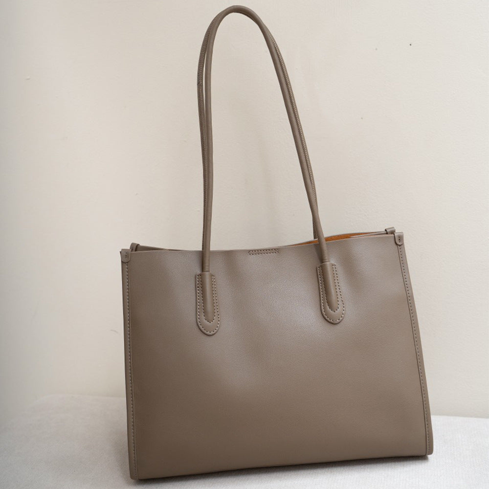 Women's High Sense Design Genuine Leather Commuter Shoulder Bags