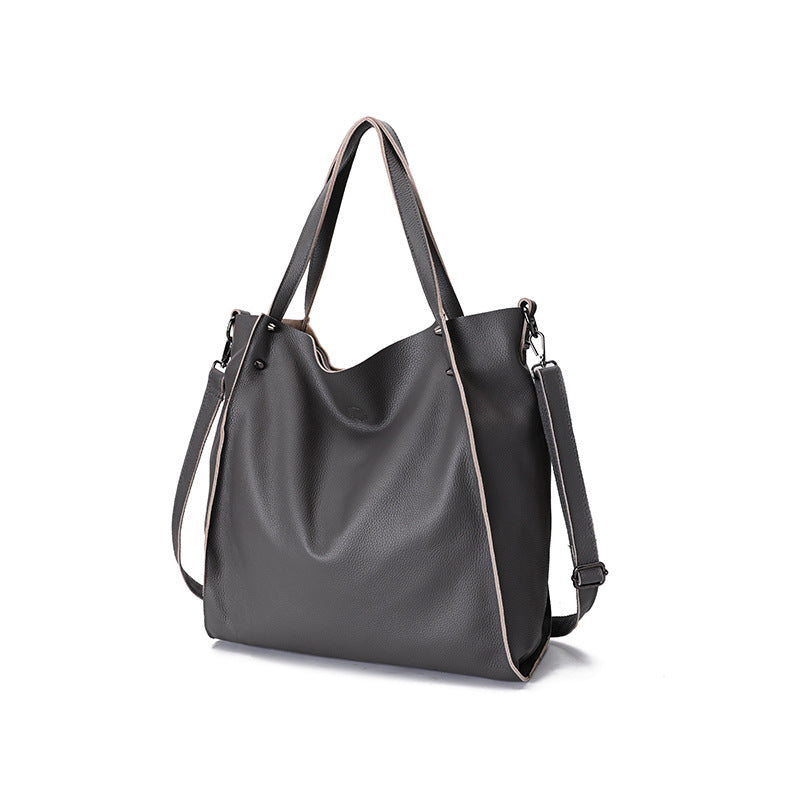 Women's Large Capacity Genuine Leather First Layer Handbags