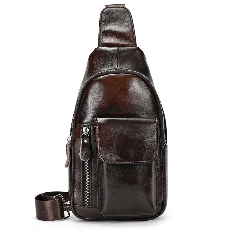 Men's Genuine Leather Out Black Brown Bags