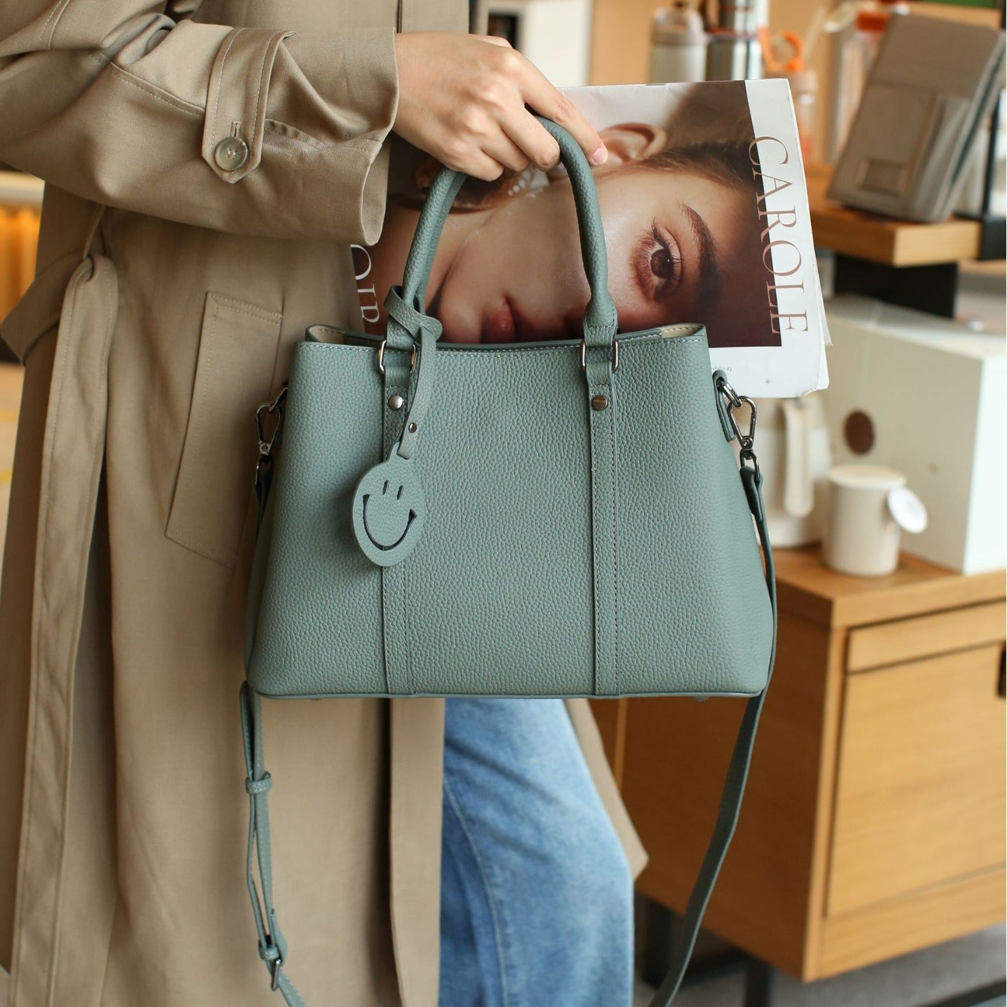 Women's First Layer Leather Large Capacity Fashion Shoulder Bags