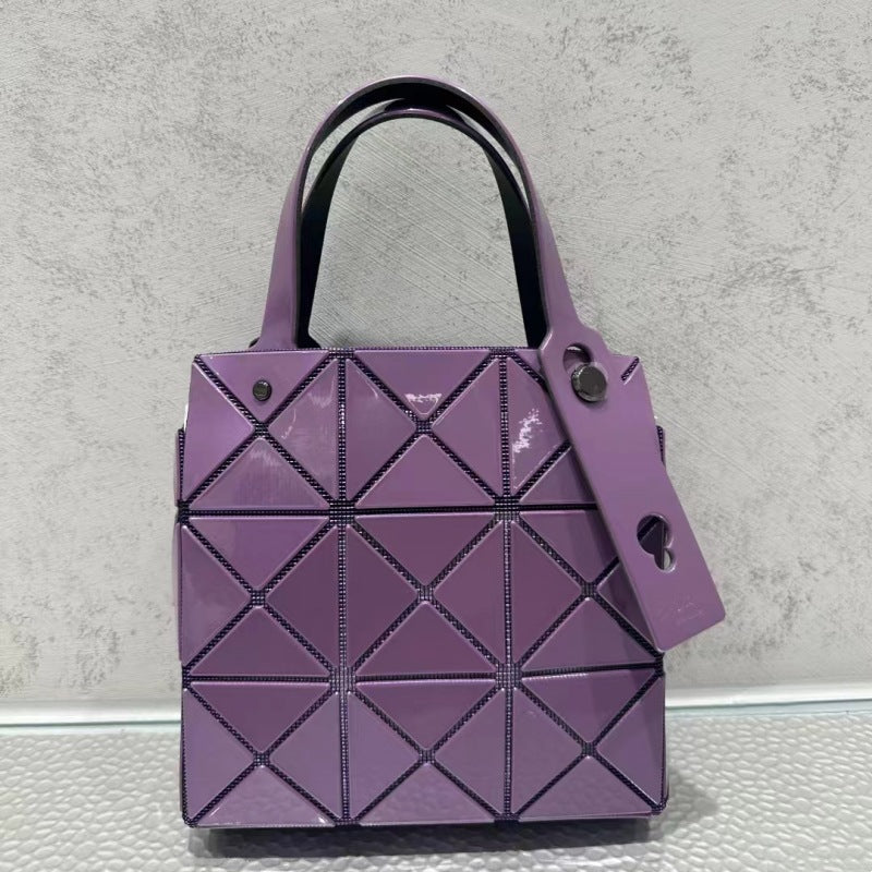 Women's September Underarm Geometric Diamond Pattern Box Shoulder Bags