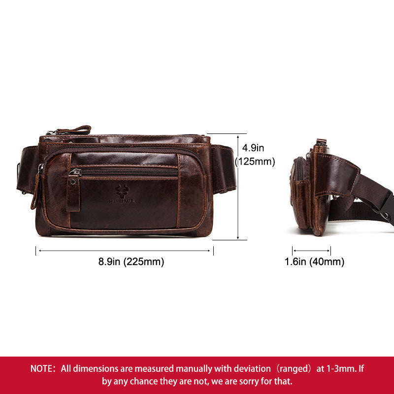 Men's Paul Genuine Leather First Layer Cowhide Men's Waist Packs