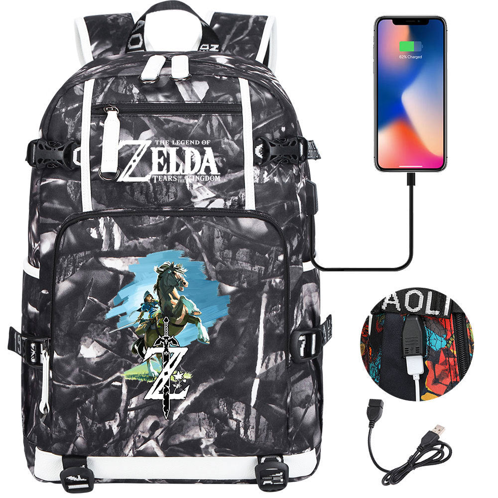 Women's & Men's Game Legend Of Zelda Printed Youth Backpacks