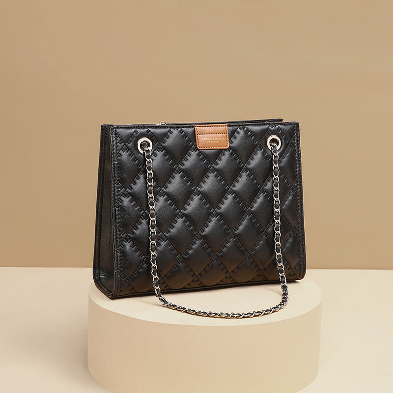 Women's Summer High Sense Genuine Leather Chain Shoulder Bags