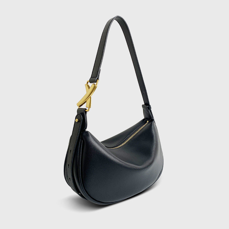 Women's Niche Leather Light Luxury Underarm Selenodont Shoulder Bags