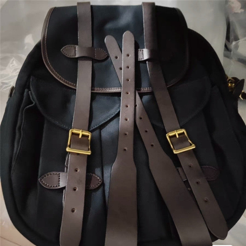Oil Wax Canvas Unisex Raffia Style Backpacks