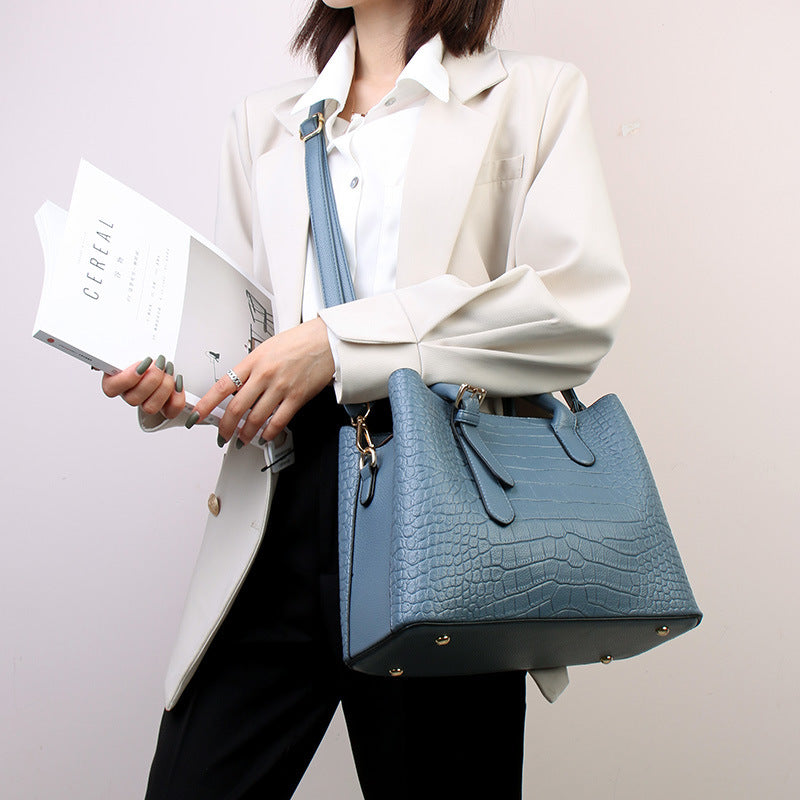 Women's Creative Comfortable Fashion Crocodile Pattern Handbags