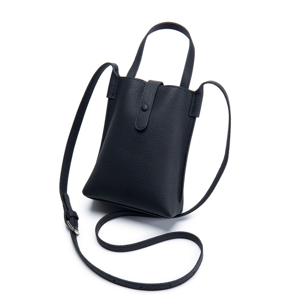 Women's Leather Fashion Mobile Female Good-looking First Layer Phone Bags