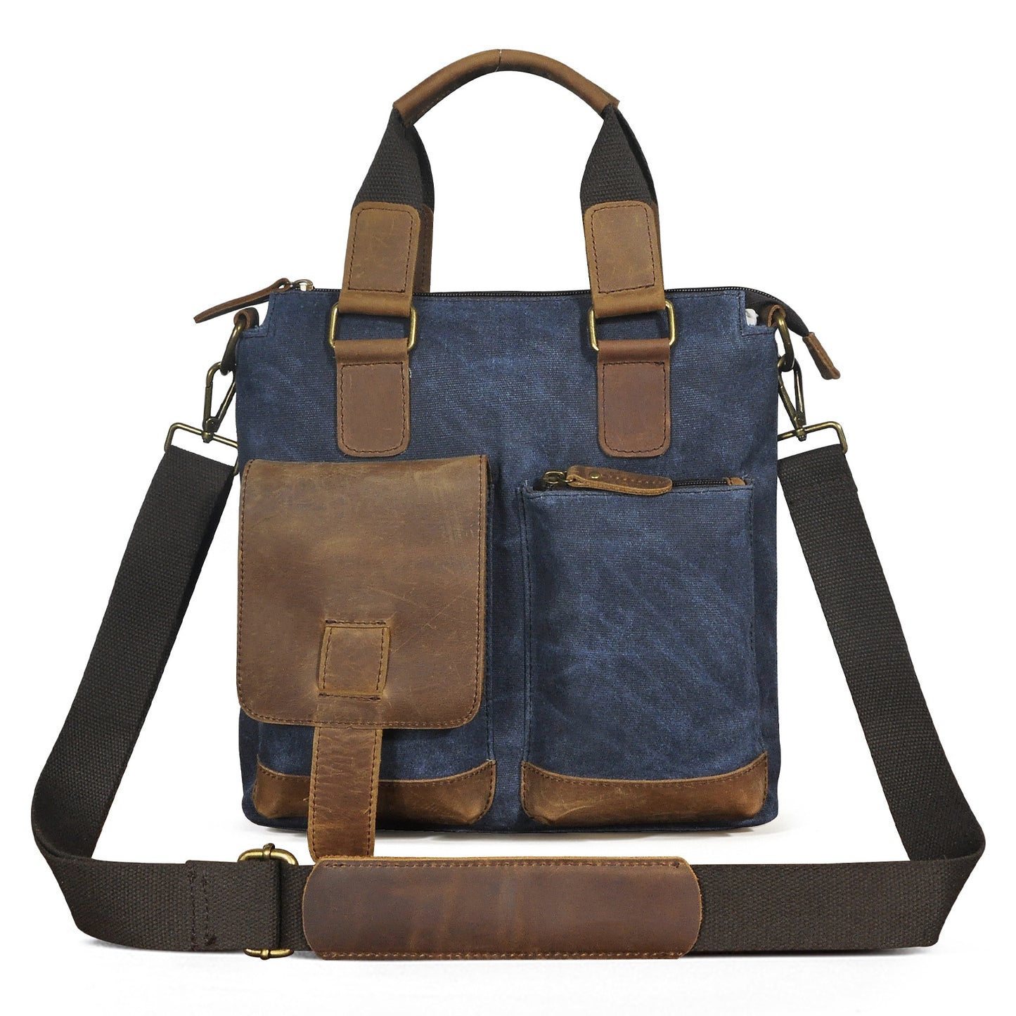 Men's Crazy Horse Oil Cowhide Leather Retro Men's Briefcases