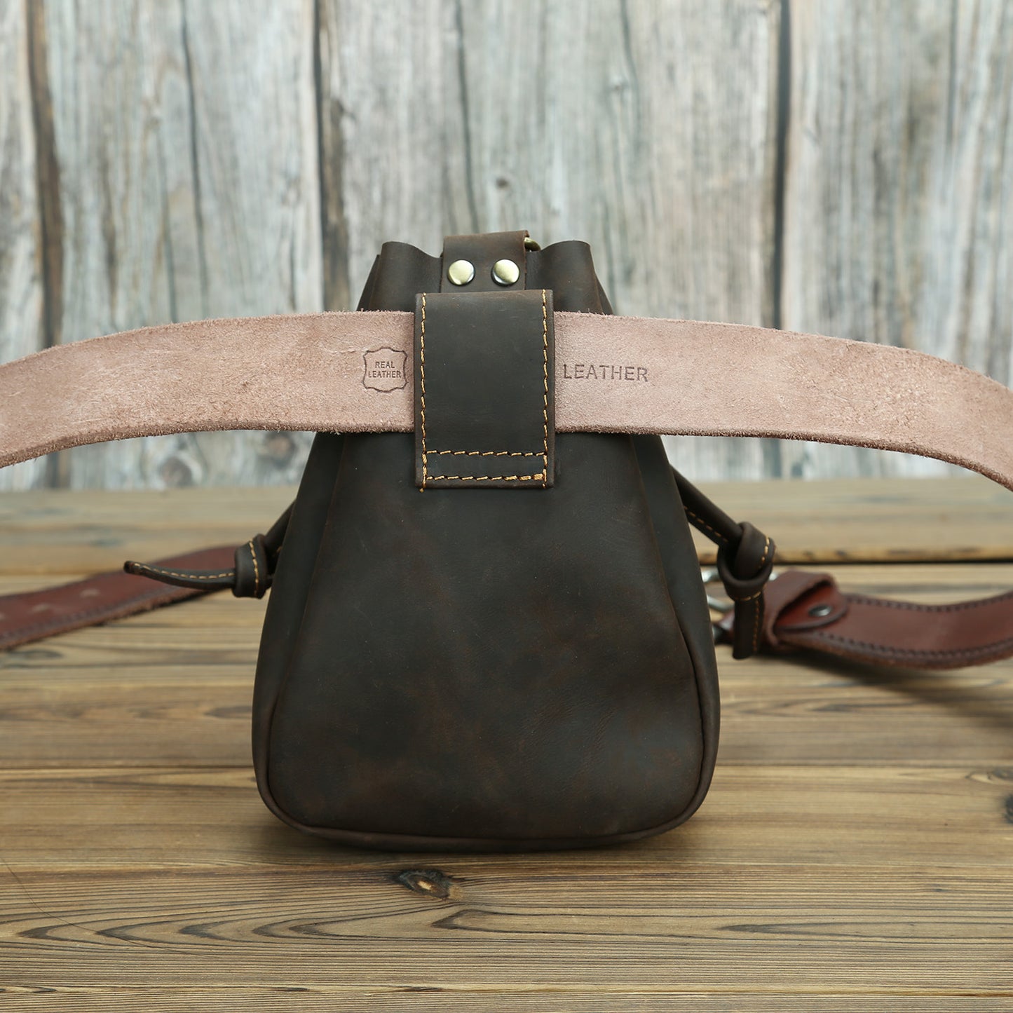 Men's Handmade Retro First Layer Cowhide Cover Men's Waist Packs